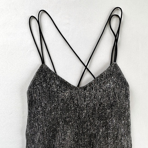 Silver / Black Mini Dress - Picture 2 of 7